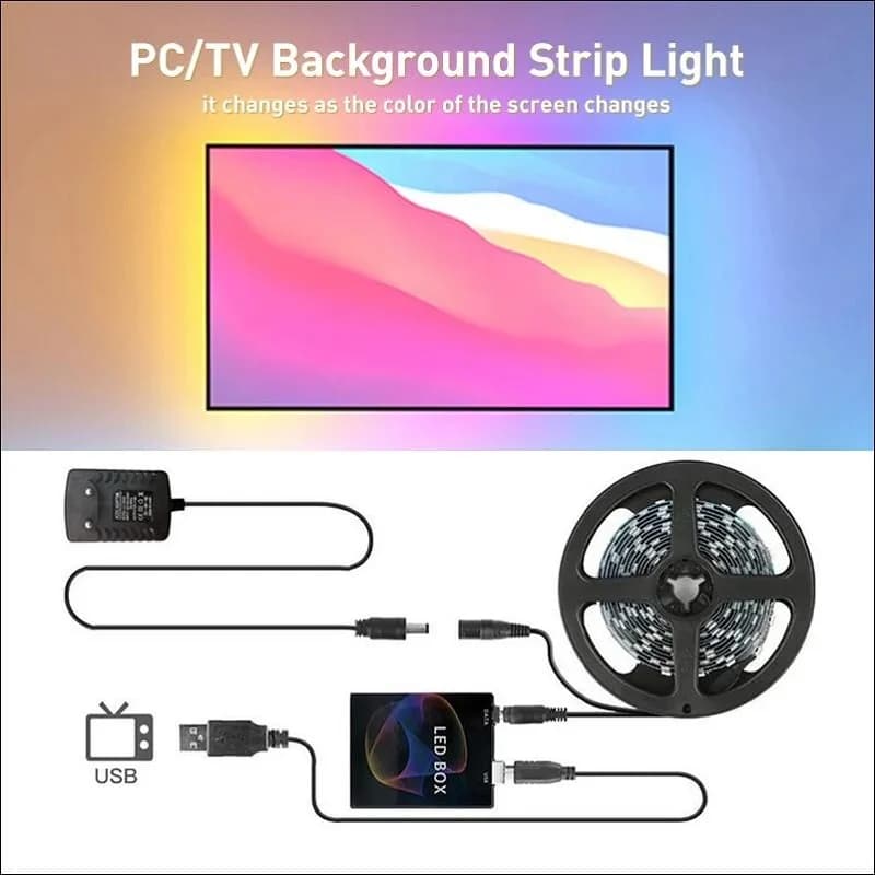 Strisce LED RGBIC Immersive TV PC striscia luminosa di sfondo HDTV schermo Monitor per Computer sincronizzazione a colori Smart APP Control lampade ambientali
