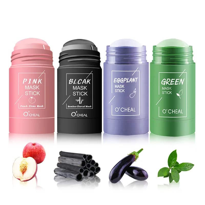 Solid facial mask Stick Green Tea Eggplant Mud Film Honey Peach Cleaning Pore Moisturizing Long Charcoal