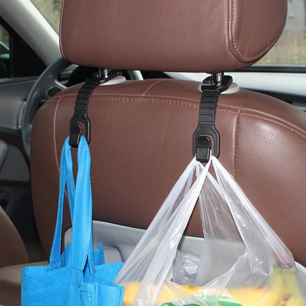 Set of 8 Universal Hooks for Seat Poster Auto, Organizer for Bags, Clothing, Umbrellas, Wallets