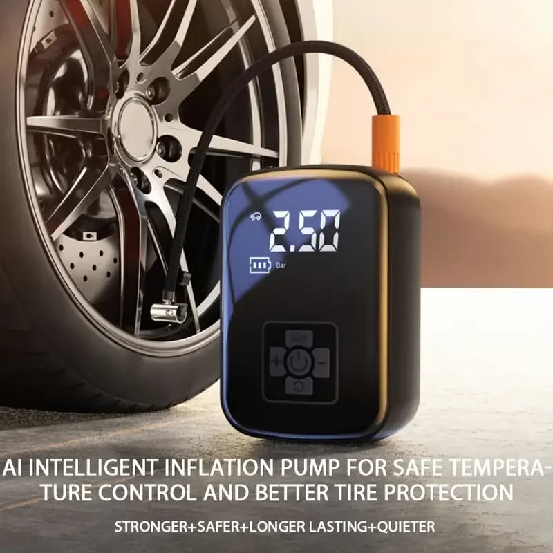Pompa Elettrica Wireless per Bici, Gonfiatore Pneumatici per Moto, Biciclette, Barche, Auto, Palloni e Accessori per Bici