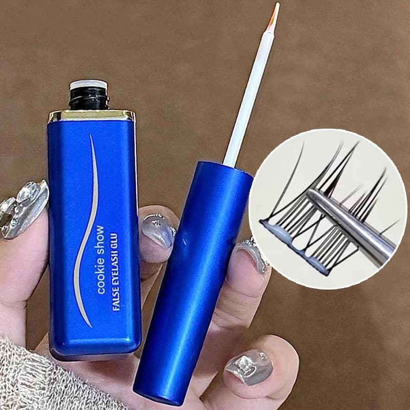 Colla per ciglia finte super adesiva impermeabile da 8 ml, colla per ciglia finte trasparente, resistente al sudore, ad asciugatura rapida, invisibile, a lunga durata