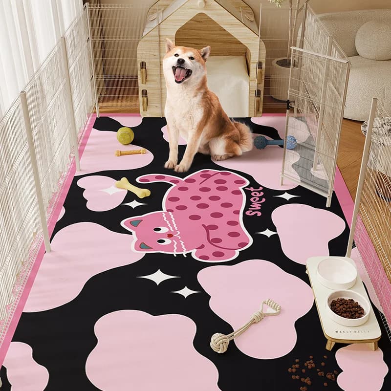 VIKAMA Tappetini per alimenti per cani specifici per animali domestici, tappetini per ciotole d'acqua e tappetini antiscivolo, lavabili, resistenti all'usura e ai graffi