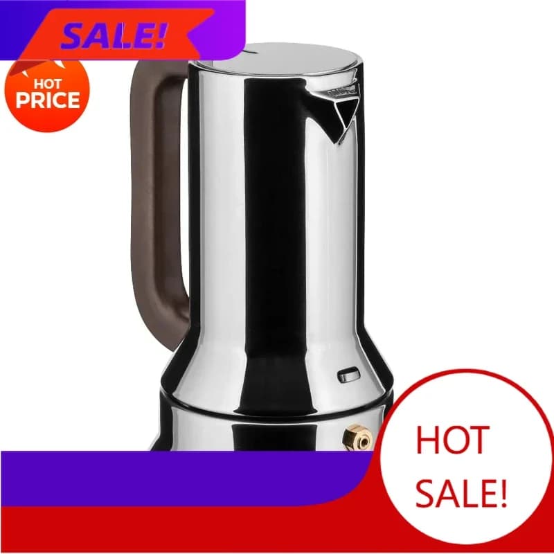 Bestseller Caffettiera Espresso Moka da Fornello, 3 Tazze, Argento