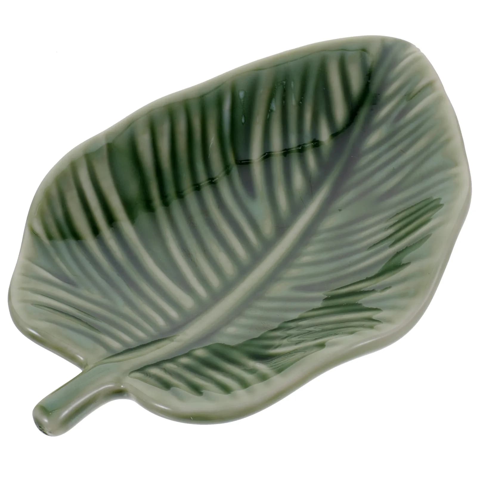 Stylish Leaf Shape Ceramic Jewelry Tray Organizer for Dressing Table Display Storage of Rings Earrings Necklaces Key Holder Dish