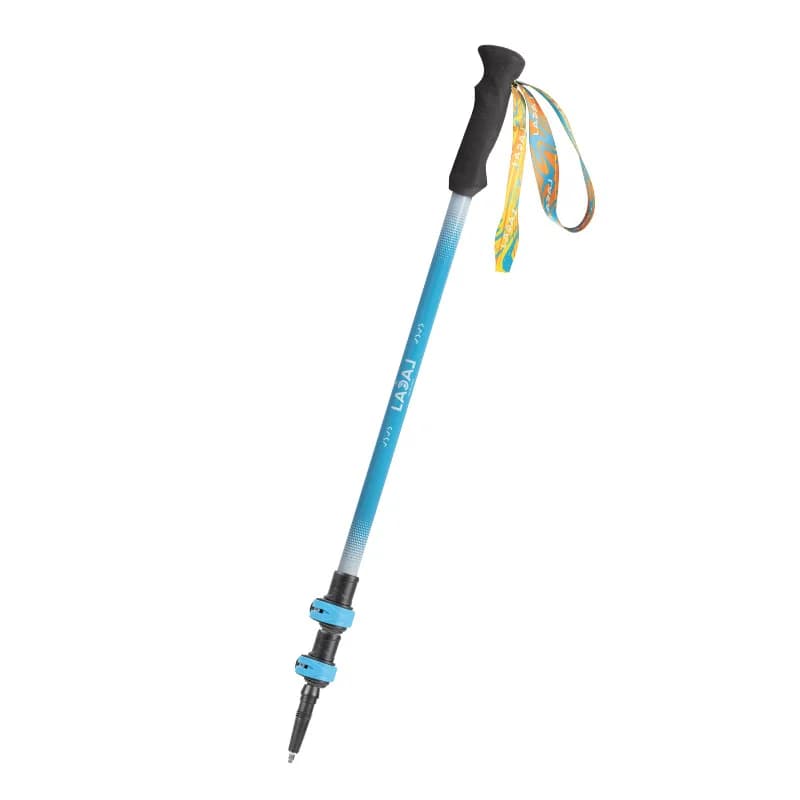 Outdoor ultra-light trekking poles carbon fiber telescopic poles hiking and mountain climbing equipment with three