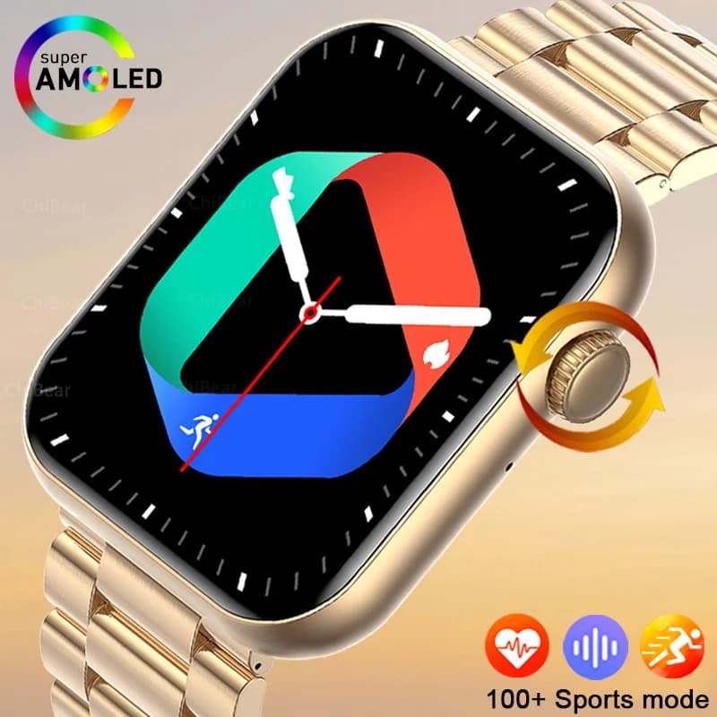 Smart Watch Full Touch Screen Chiamata Bluetooth AI Voce Frequenza cardiaca Orologi impermeabili Bracciale sportivo Smartwatch Donna 2025 Nuovo