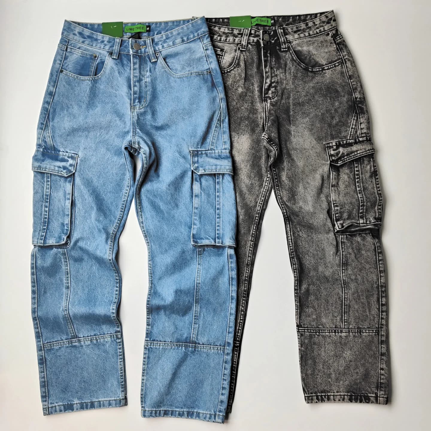 Cleanfit Men's Casual Straight Leg Jeans Thickened Pure Cotton Washed Loose Workwear Multi-Pocket Autumn Winter Denim Pants