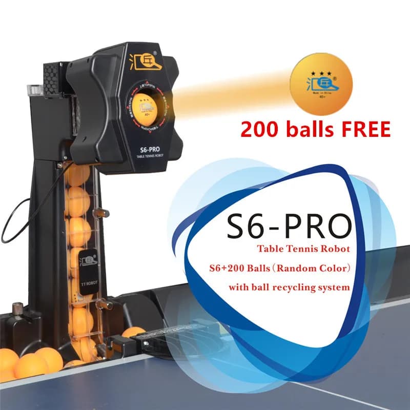 HUIPANG S6-PRO Robot da ping pong/macchina facile da montare merci per pratica palline di riciclo multifunzionali
