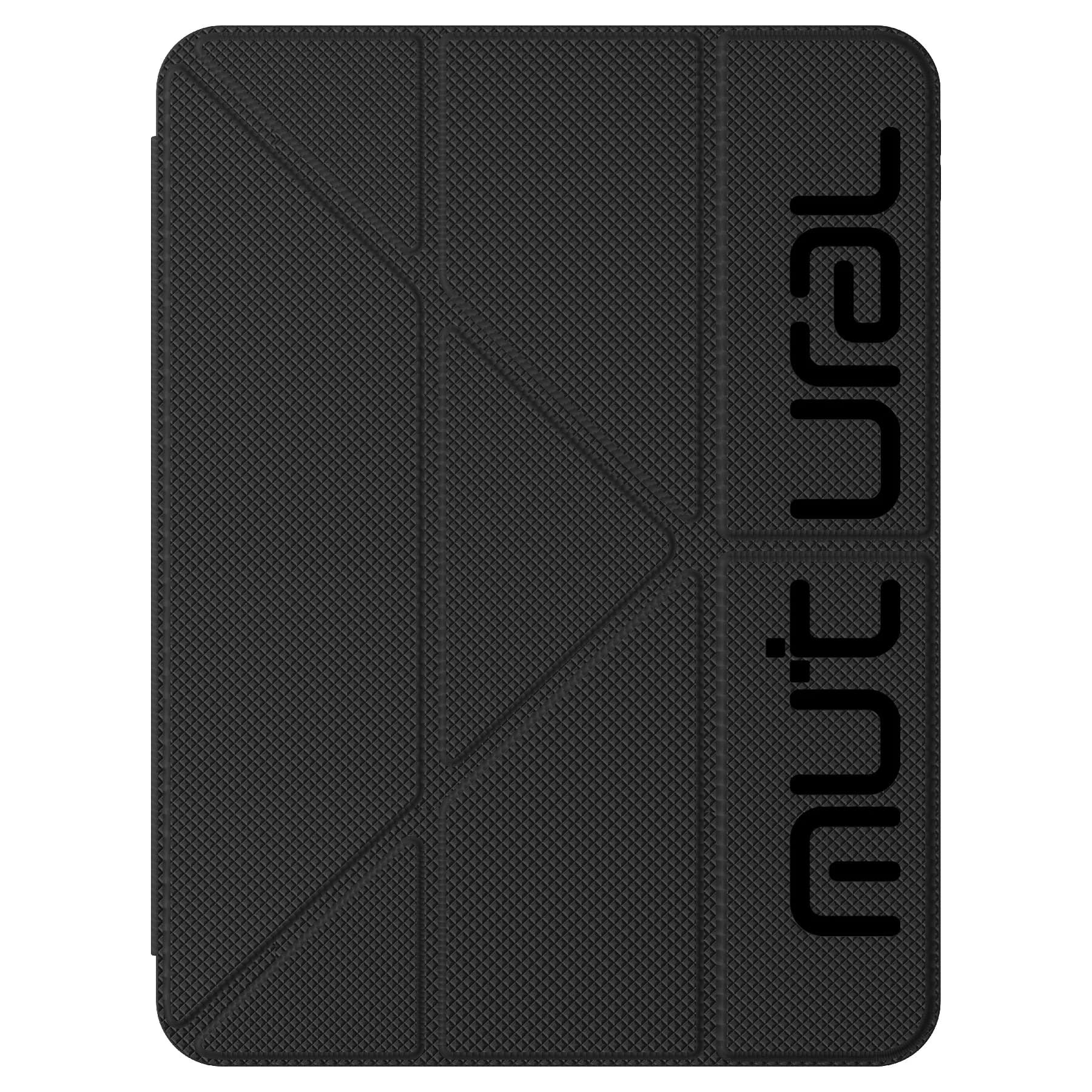 MUTURAL for iPad Pro 11 (2022) / (2021) / (2020) Case Dot Pattern Leather Stand Tablet Cover with Stylus Slot - Black