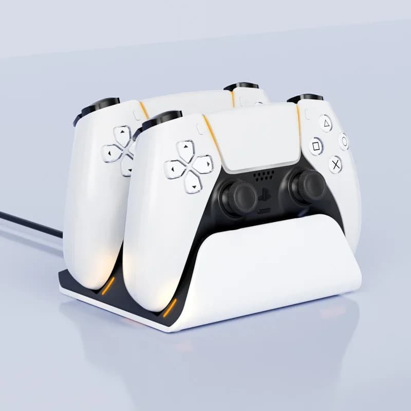Doppio supporto dock di ricarica veloce per controller PS5 Supporto per stazione di ricarica per gamepad wireless per accessori PlayStation 5