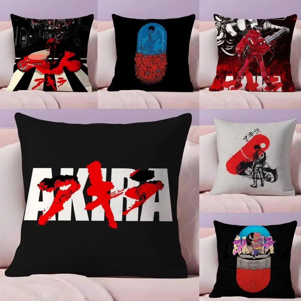 Federa per cuscino Anime Manga A-Akira in tessuto peluche morbido divano stampato fronte-retro caldo inverno regalo per la casa fodera per cuscino