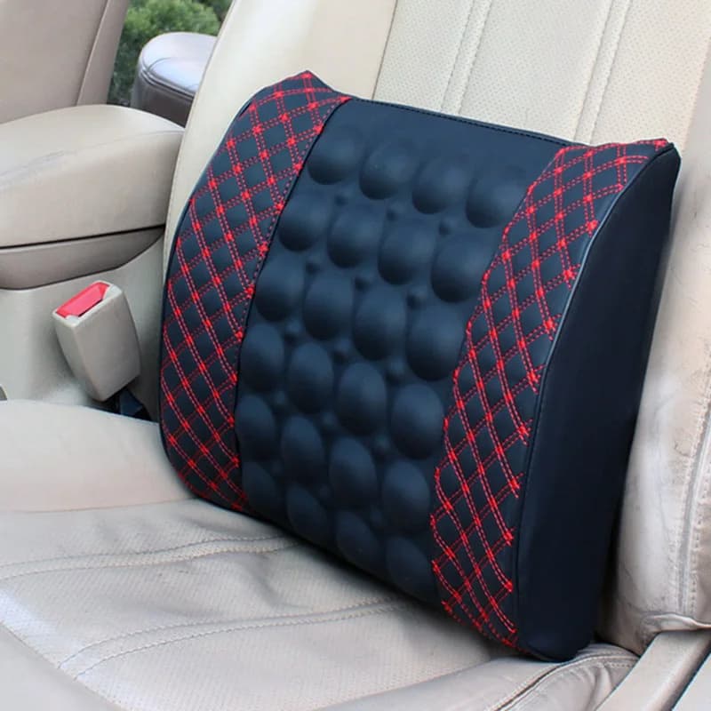Cuscino per la schiena con massaggio elettrico per Auto per supporto per seggiolino Auto assistenza sanitaria cuscino lombare cuscino per la schiena automatico supporto per la schiena del sedile automatico in pelle