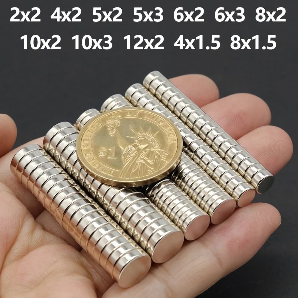 Powerful neodymium magnet N35 NdfeB imanes permanent round super durable magnets for DIY refrigerator 2/4/5/6/8/10x2/3mm