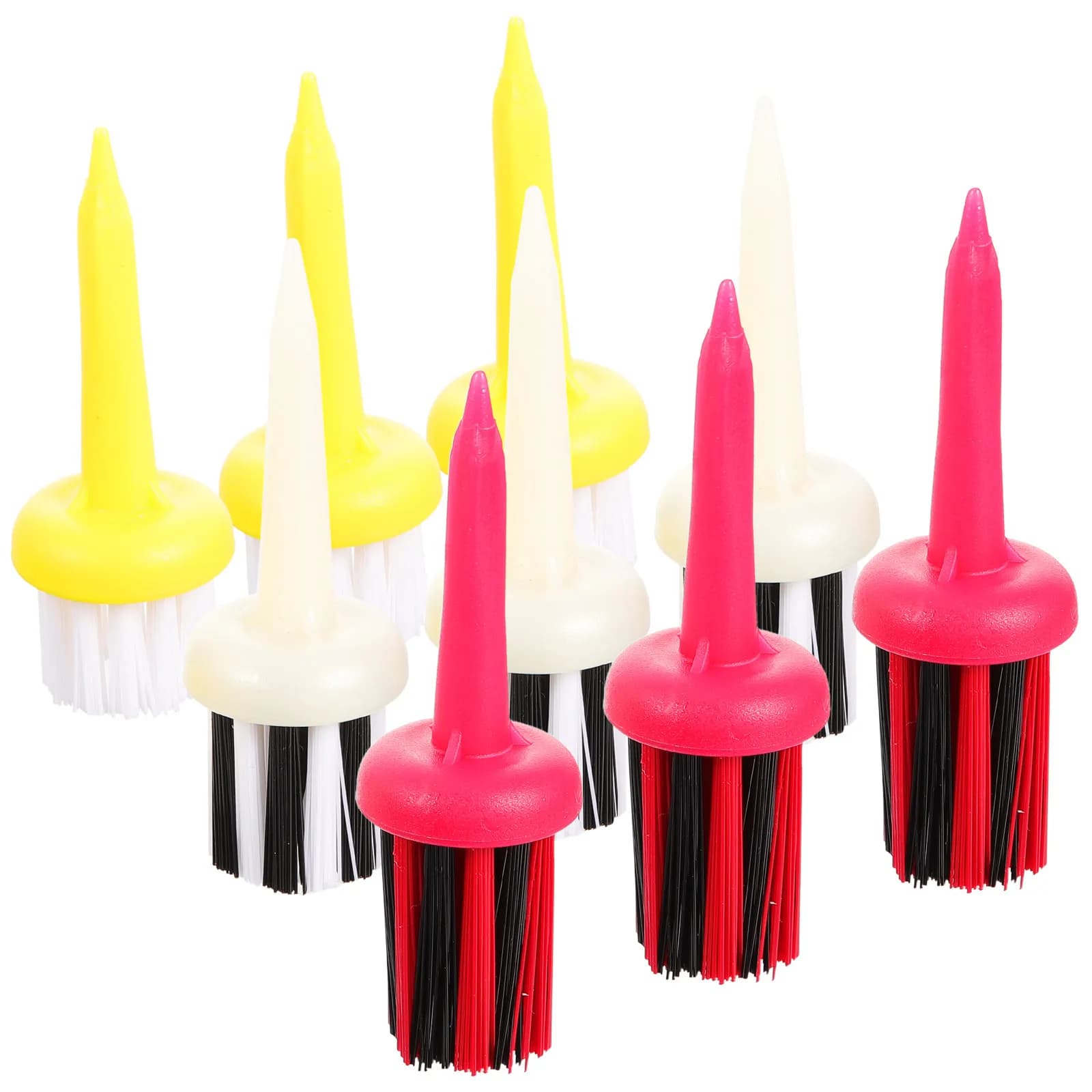 Golf Club Groove Cleaner Brush Set 9 Pieces Durable Bristles for Ball Cleaning Training Practice