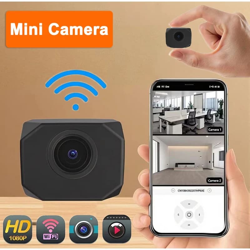 Telecamera Mini HD 1080P WiFi IP AP per Monitoraggio Remoto, Videocamera Portatile Leggera, Telecamera di Sorveglianza Intelligente per Casa 2026Nuovo