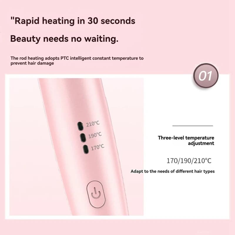 Professional rotary curling iron fully automatic curling iron for long-lasting styling (EU)-A68X