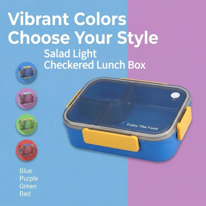 Contenitore per Alimenti Colorato e Impermeabile, Scatola Bento Multi-scomparto, Set Portatile per Pranzo Domestico