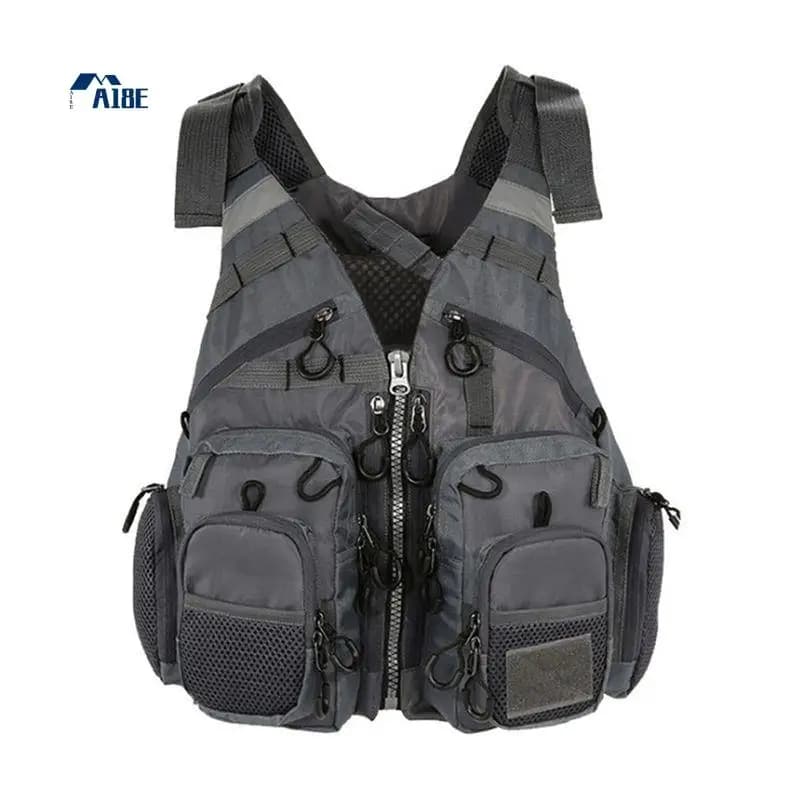 A18E-Giubbotto salvagente da pesca Gilet Sport all'aria aperta Nuoto a mosca Gilet regolabile Attrezzatura da pesca Fluorescente