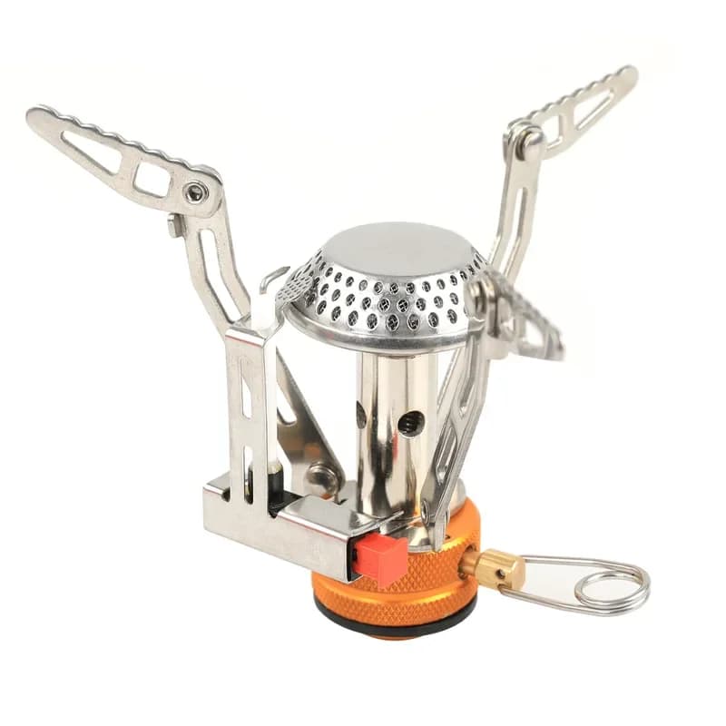 Stufa a gas portatile da campeggio Stufa pieghevole rimovibile ad alta potenza Multi combustibile regolabile Stufa a risparmio energetico Fornello Strumenti da picnic