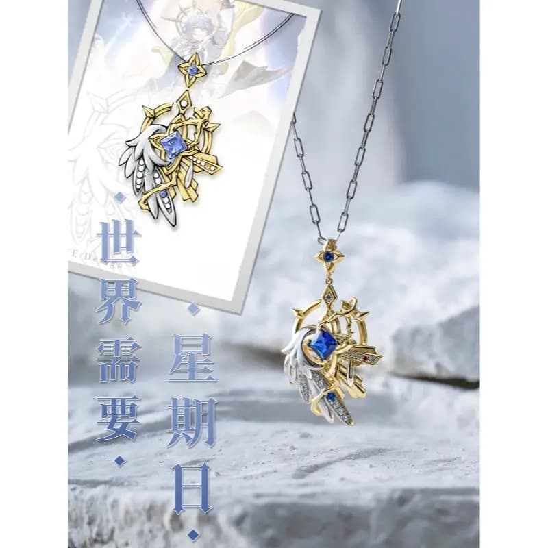 Collana con Ciondolo Anime Honkai: Star Rail Sunday, Gioielli Cosplay con Catena di Perline, Regalo