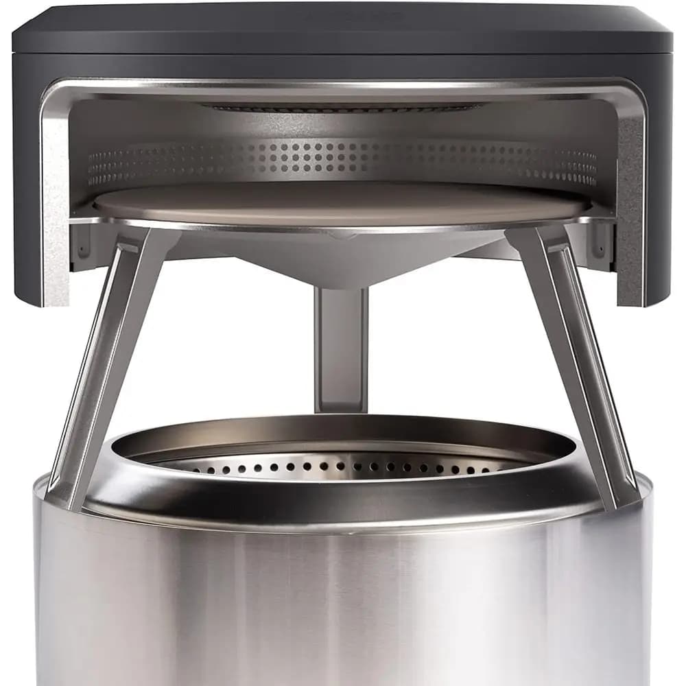Forno per Pizza a Legna con Pietra in Cordierite, Borsa per il Trasporto e Struttura in Acciaio Inossidabile, 19,1 H x 26,5 Diametro
