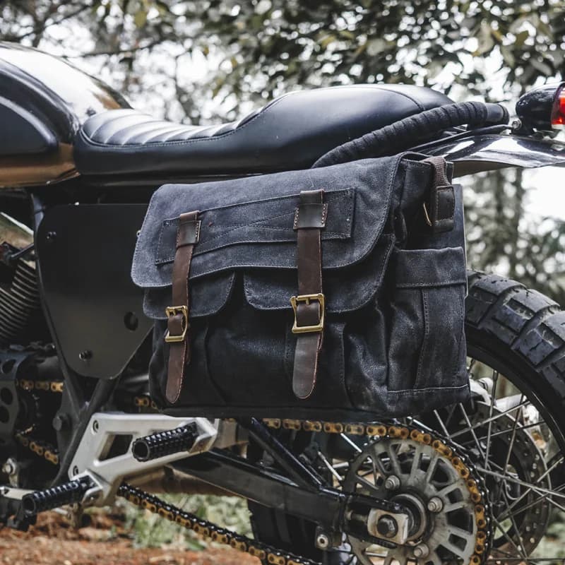 Universal Motorcycle Travel Bags Side Bags for BMW R NineT Racer Travel Bag for Bike Waxed Canvas Bag Waterproof Wearable