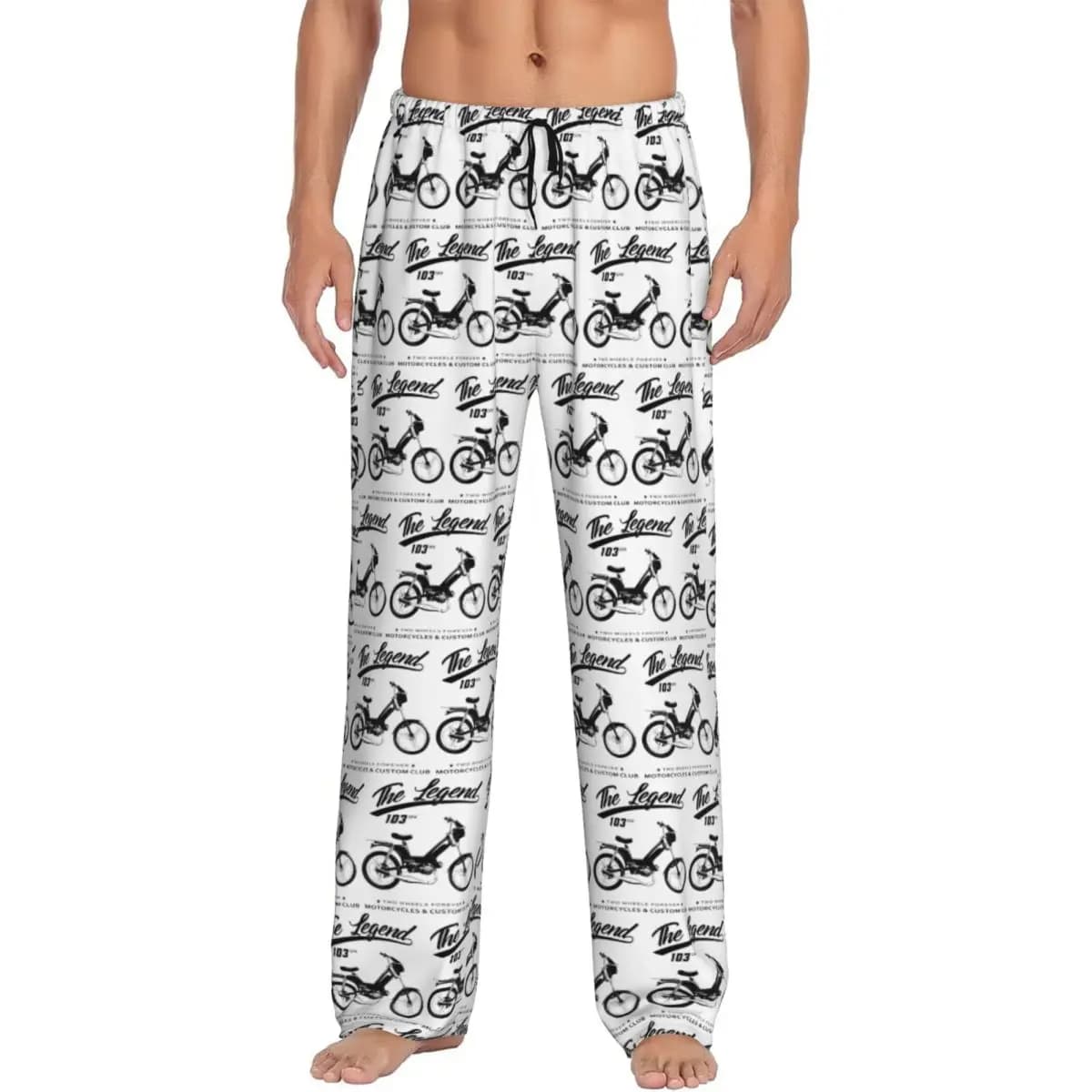 Custom Moped 103 SPX Pajama Pants Men Sleepwear Sleep Lounge Bottoms with Pockets