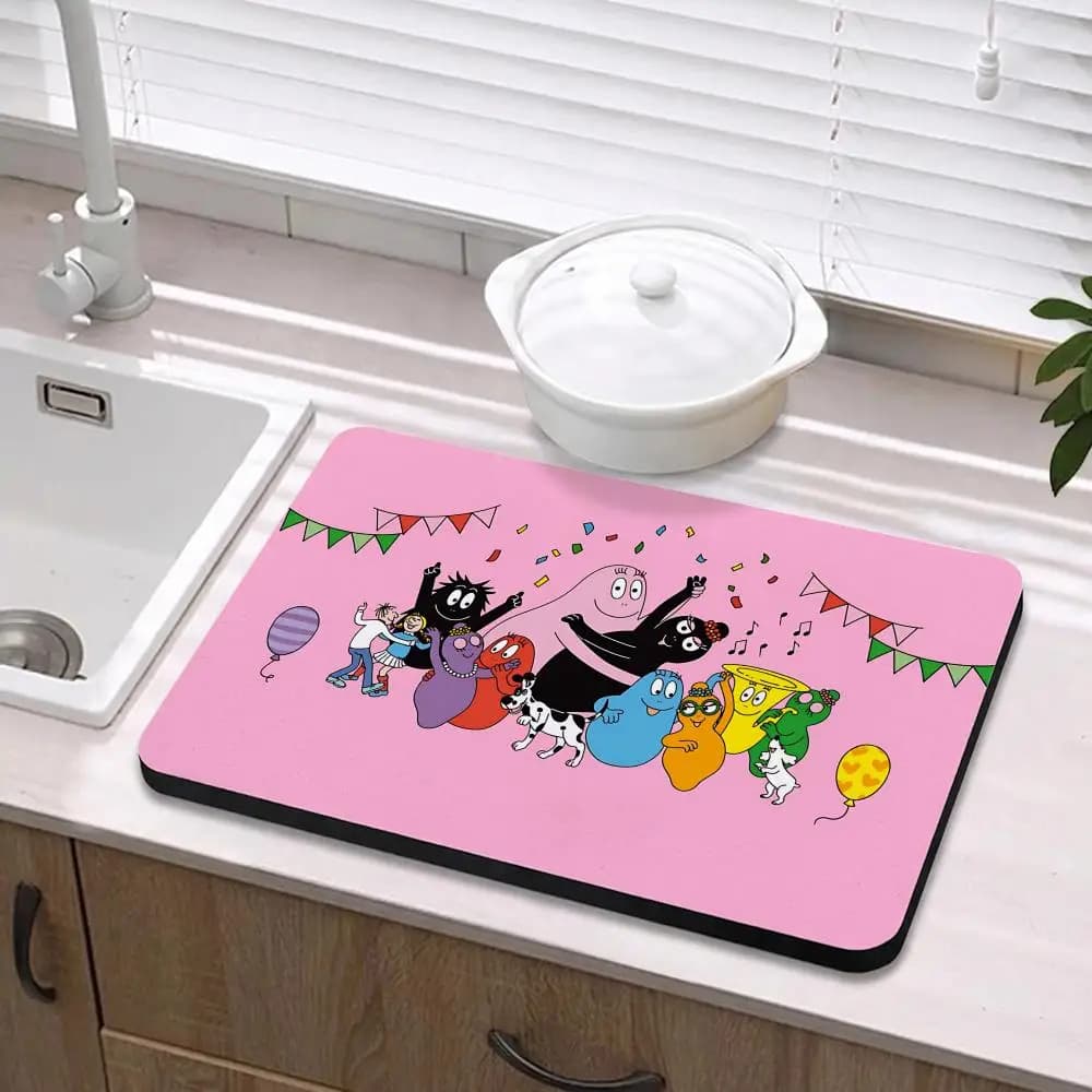 Ecological Carpet in Diatomite Antibacterial and Anti-odor for Kitchen and Bathroom, Design Carton B-BarbapapaS
