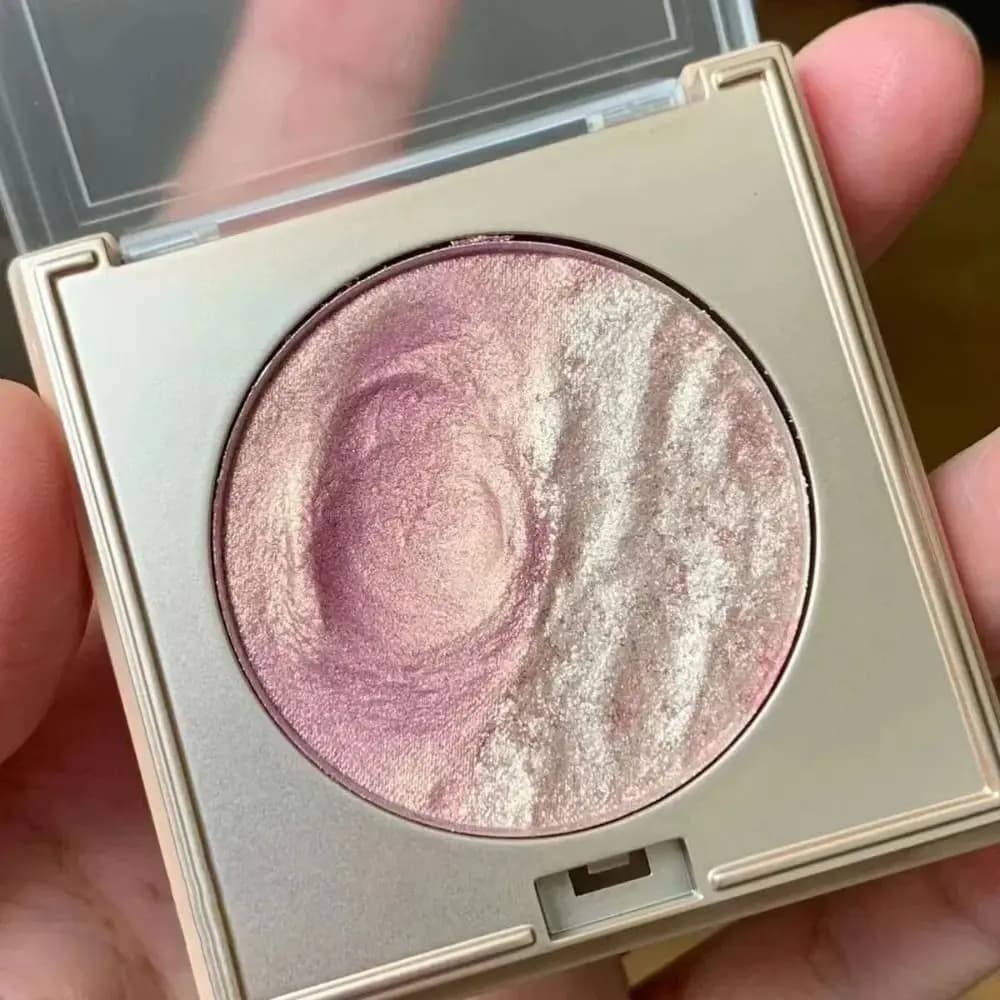 Two-color 3D Embossed Highlighter Shimmer Water Light Powder Palette Highlighter Pallete Illuminator Cosmetics