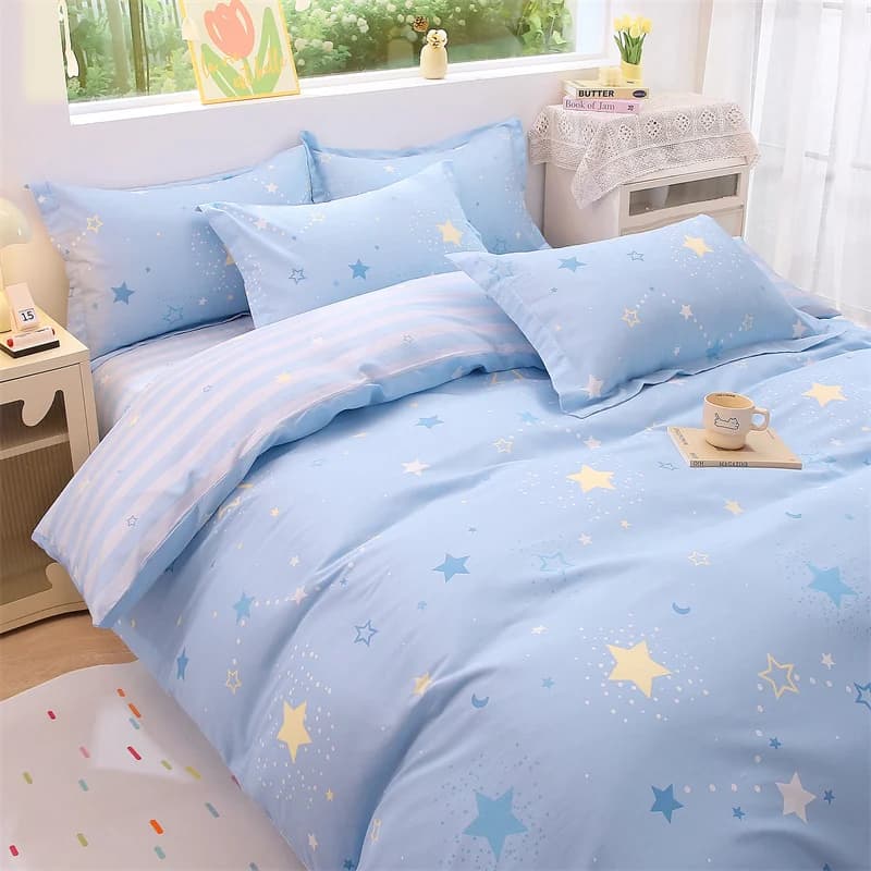 100%Cotton Soft Duvet Covers Comforter Cover for Home Adults Room Bedding Star Printed Quilts Covers housse de couette 220x240