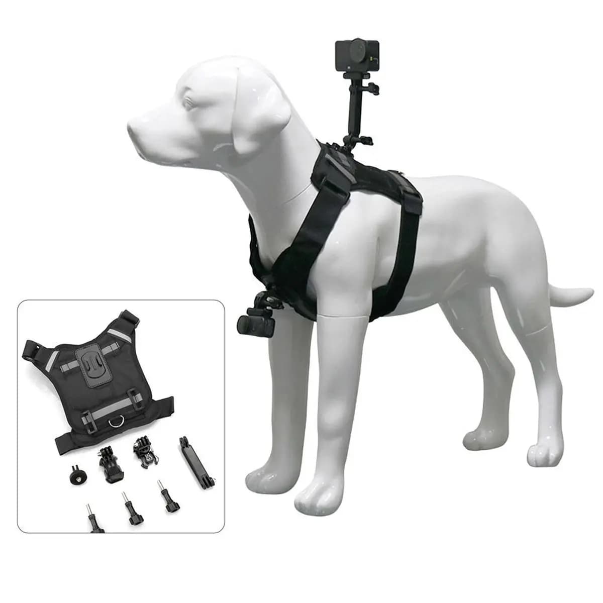 Supporto per Fotocamera per Cani, Gilet con Imbracatura per Animali Domestici, Supporto per Action Camera