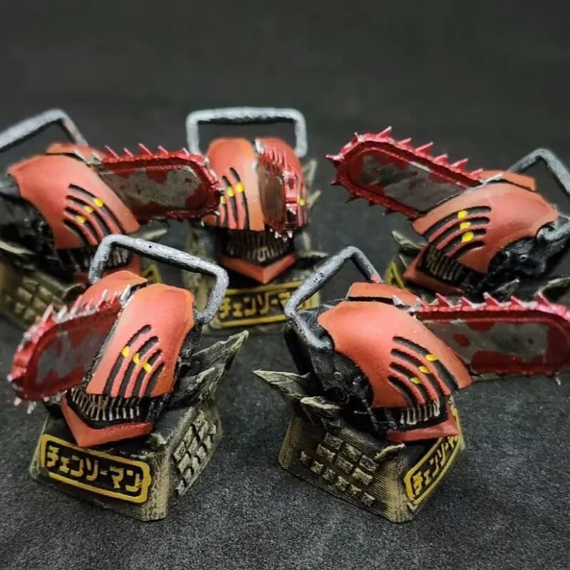 Chainsaw Man Anime Theme Keycaps Mechanical Keyboard Resin Custom Cute Keycap PC Game Keyboard Accessories Cartoon Gifts Collect