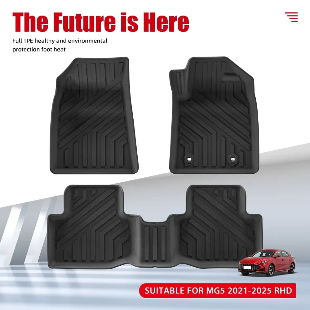 Car Mat TPE 3D RHD for MG5 2021-2025 waterproof anti-slip car mat