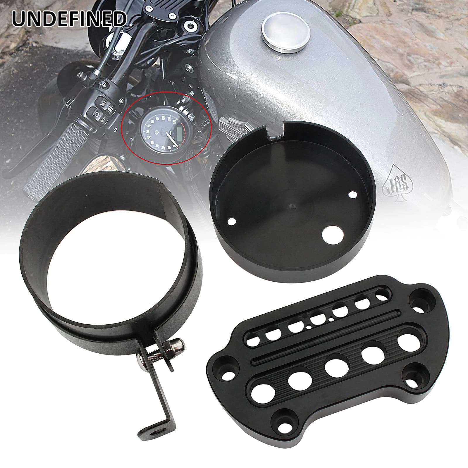 Copertura di riposizionamento dell'alloggiamento della staffa del tachimetro per montaggio laterale del motociclo per Harley Sportster XL 883 1220 Forty-Eight 72 1993-2020