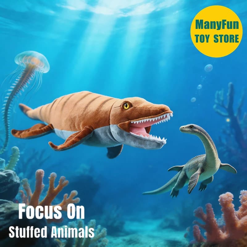 Kronosaurus Plush Toy Realistic The Krono Plushie Lifelike Pliosaur Stuffed Animal Ichthyosaur Simulation Soft Doll Collectors