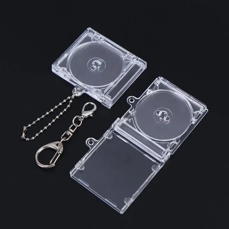 Mini NFC Functional CD Disc Case Key Chain Peripheral Album Key Holder For DIY Backpack Pendant