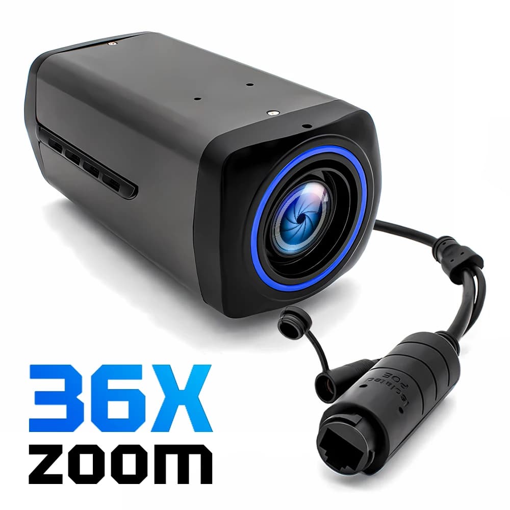 WGWK 4K 36X Zoom Camera Automatic Focus H.265 Webcam Remote Control Motorized 5MP High Speed 30FPS Network Camera for Live Stream