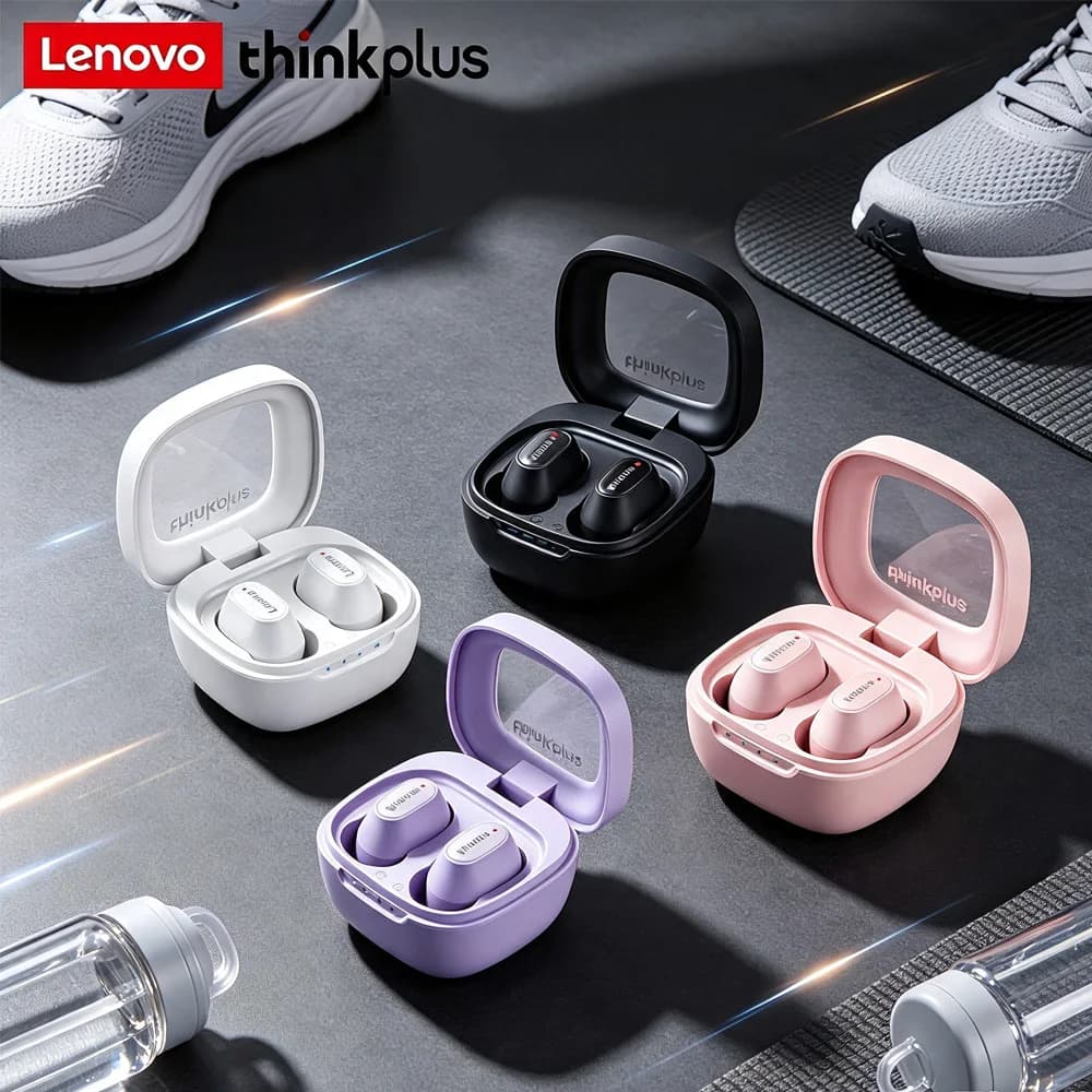 Lenovo XT62 Stylish Transparent Capsule TWS Earbuds 25‑Hour Long Endurance IPX4 Sweat Resistant Touch Control Gaming Low Latency