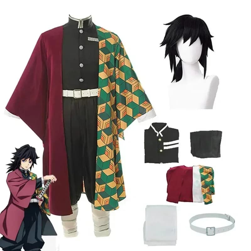Set di accessori per costumi cosplay anime, parrucca uniforme, bomboniere per feste per bambini e adulti