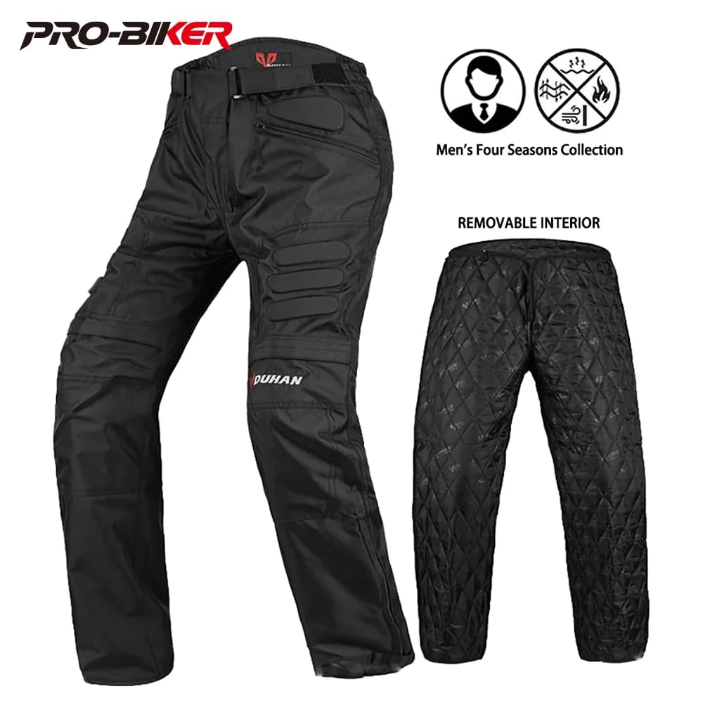 Pantaloni da moto antivento resistenti all'usura con equipaggiamento protettivo Pantaloni da equitazione per motocross da esterno Abbigliamento da moto per tutte le stagioni