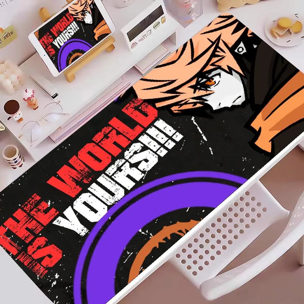 The World Ends With You Mouse Pad E-sports Gaming Mouse Pad Oversized Personalized Desk Pad Keyboard Mouse Pad Non-Slip Desk Mat