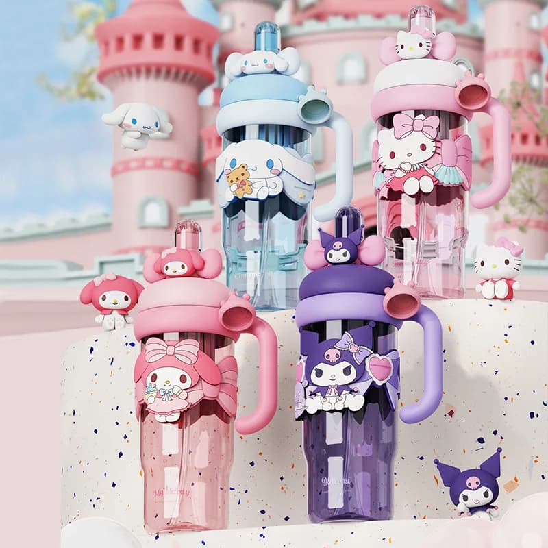 Cartoon Sanrio Space Cup Japanese Kawaii Hello Kitty Large Capacity Water Cup MyMelody Cinnamoroll Portable Coffee Maker