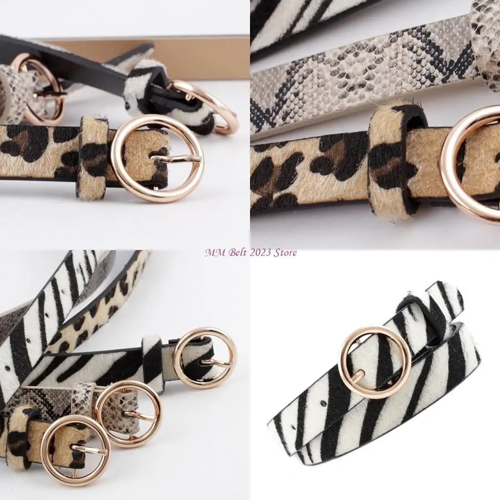 49ME Cintura da donna regolabile Cintura in pelle PU Ornamento in per jeans e gonne