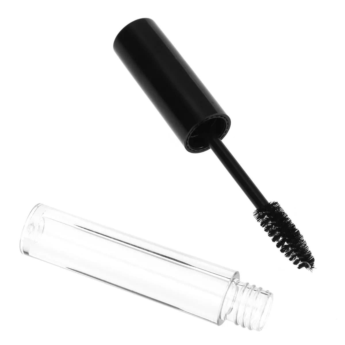 Tubo per spazzole per ciglia da 6 pezzi con coperchio trasparente, ideale per contenitori vuoti per mascara e crema per ciglia fai da te