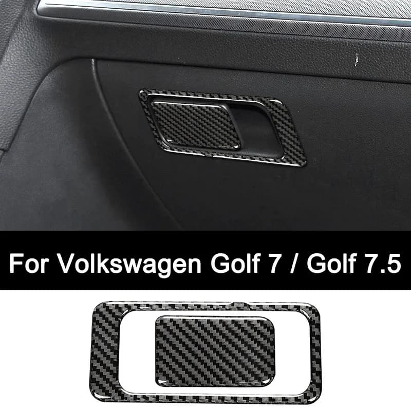 Per Volkswagen Golf Mk7 Mk7.5 (2012-2019) Premium In Fibra di Carbonio Auto Copilota Scatola di Immagazzinaggio Interruttore Adesivo Interni Accessori Auto