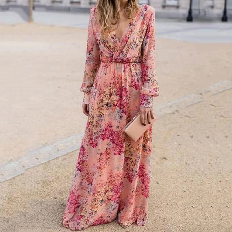 2024-border summer new WOMEN'S satin Ming dress collar lace print dress with large edge controlled waist
