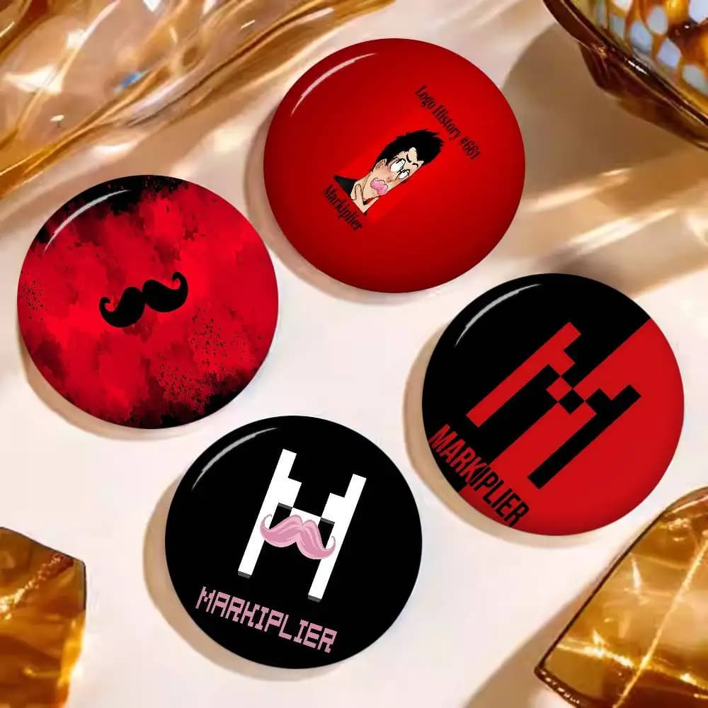 Spilla artigianale M-Markiplier Logo 58mm, distintivo cosplay a forma di cartone animato per zaino, accessori gioiello, regali