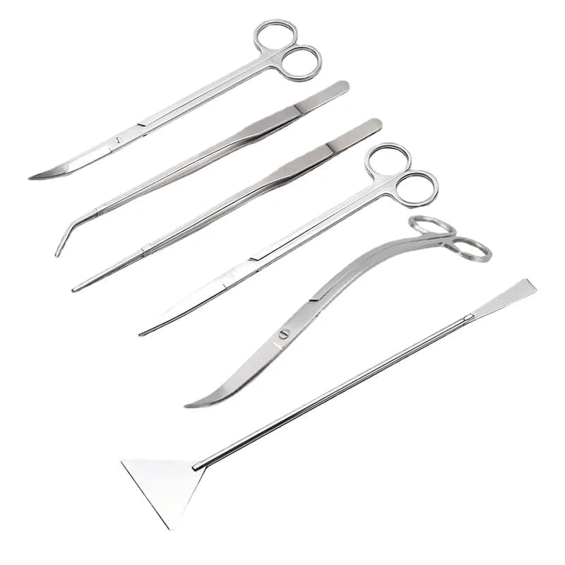 Aquarium Scissor Tools Fish Tank Tweezer Plants Wave Scissors Grass Stainless Cleaning Tools Storage Holder Aquarium Accessories