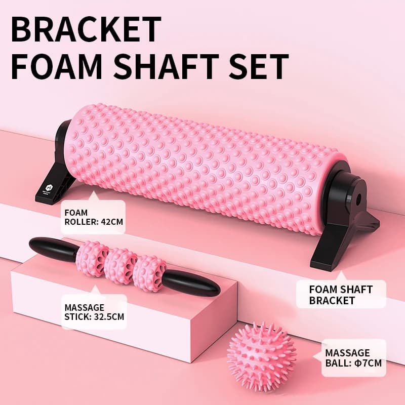 Massage set Foam roller Muscle relaxer Massage stick with roller Fitness yoga equipment Multifunctional auxiliary roller for calves