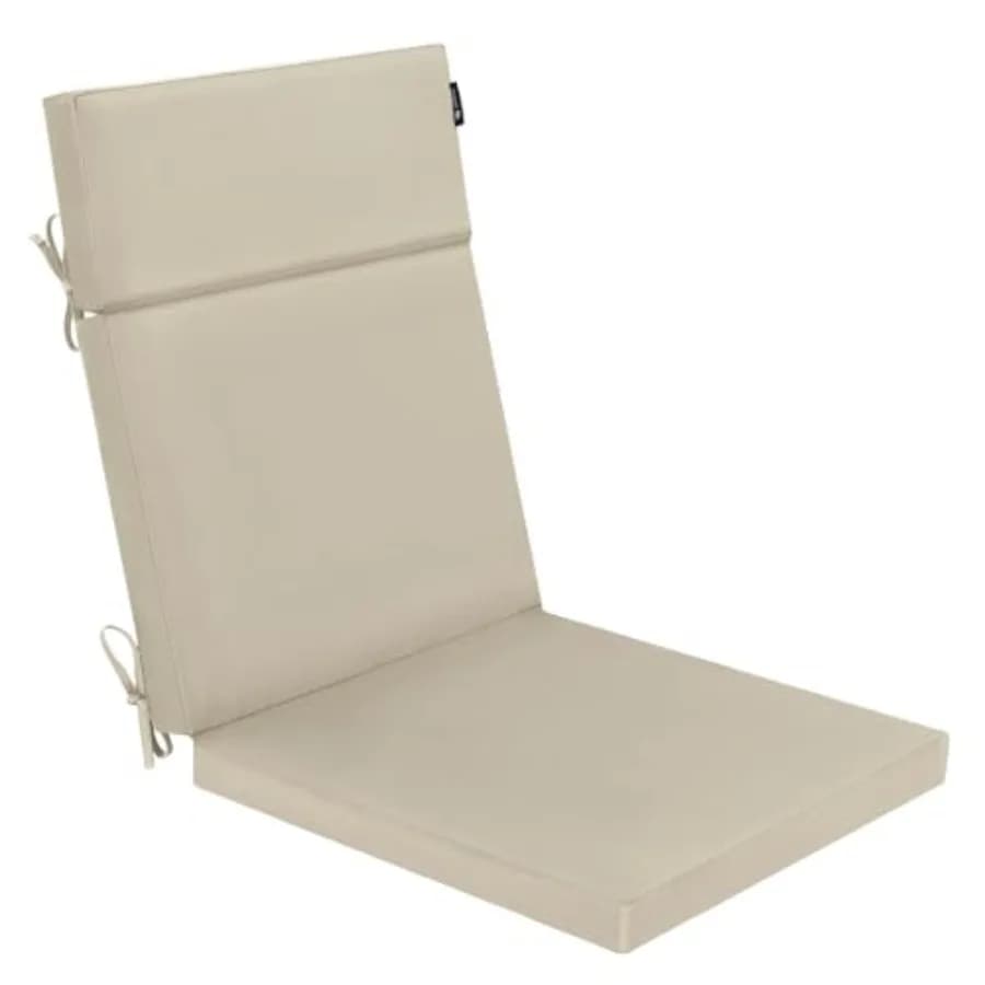 Cuscino per sedia da esterno 21 x 20 x 2 pollici, impermeabile e resistente allo sbiadimento del colore, cuscino di ricambio per mobili da giardino con schienale alto con R